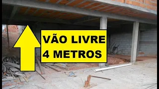 Qual a FERRAGEM para uma VIGA DE CONCRETO com 4 metros de vão livre?