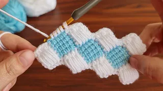 Super Easy Tunisian Crochet Pattern Baby Blanket - Tunus ve Tığ işi Gösterişli Örgü Modeli..