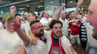 ENGLAND FANS SING SOUTHGATE YOU'RE THE ONE WEMBLEY EURO 2020 FINAL