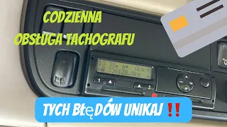 Obsługa tachografu w ciężarówce. Unikaj tych błędów‼️