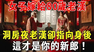 女子賣身救父，嫁給80歲老漢，洞房夜老人指身後：這才是你新郎！【蝴蝶飛飛】