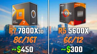 RYZEN 7 7800X3D vs RYZEN 5 5600X | Test in 6 Games