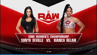 Bianca Belair vs Sonya Deville WWE Raw Women’s Championship Match | WWE Raw 25th April, 2022 #wweraw