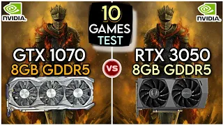GTX 1070 vs RTX 3050 | 10 Games Test | Battle Of Pride 😍