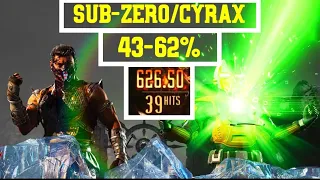 Mortal Kombat 1 - HIGH DAMAGE COMBOS With Sub-Zero/Cyrax Kameo 40-62%