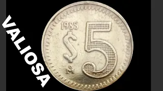 5 Pesos Mexicanos Valiosos ** Una de estas vale $600 DOLARES**  / Monedas de Colección/ Antiguas