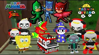 Tag with Ryan PJ Masks Catboy Gekko Owlette vs Combo Panda All Skins and Costumes - New Update