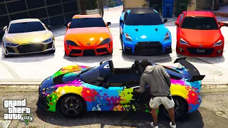 GTA 5 - Stealing Luxury Modified Sports Cars with Franklin! | (GTA V Real Life Cars #33)