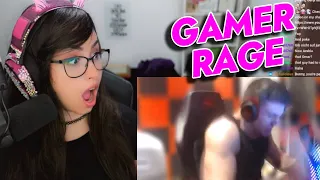 Bunny REACTS to 8 MINUTES OF GAMER RAGE !!!