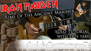 How to play Adrian Smith's solos #17 Rime Of The Ancient Mariner (with tabs and backing tracks)