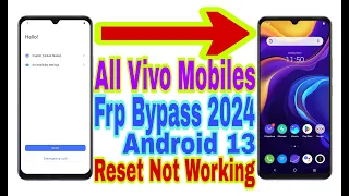 All Vivo Android 13 Frp Bypass/Reset Options Not Open | New Trick 2024 | Reset Frp/No Pc 100%Working