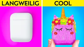 BUNTE HANDY-HACKS FÜR DEINE AIRPOD-HÜLLE || Kreative Ideen für DIY-Handys von der 123 GO! Series