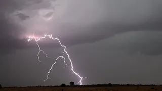 A briefly severe storm near Condobolin and Nice lightning. 9th November 2023