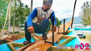 Buat Perahu || proses buat perahu kayu mancing nelayan #part02