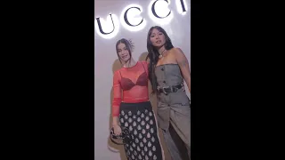 Nadine Lustre, Anne Curtis, and Catriona Gray at the GUCCI store opening