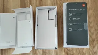 Xiaomi Redmi Note 11 Pro 5G android telephone unboxing