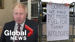 Boris Johnson says UK ensuring supply chains in place for Christmas amid fuel crisis