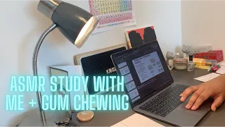 ASMR | Study With Me + Gum Chewing #3