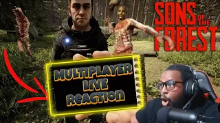 SONS OF THE FOREST EXCLUSIVE MULTIPLAYER TRAILER- LIVE REACTION