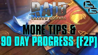 RAID: Shadow Legends | 90 Day Progress + More Tips | FREE Sacred Shard | F2P