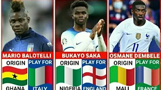 African football players who did not represents their country of Origin