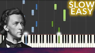 Chopin - Nocturne Op.9 No.2 SLOW EASY Piano Tutorial