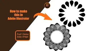 Adobe illustrator Tutorial: Creating Stunning Flowers from simple shapes with Rotate Tool