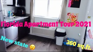 I moved ! My Fully Furnished Studio Apartment Tour | 360 SQ.FT. | Fort Lauderdale, FL ☀️
