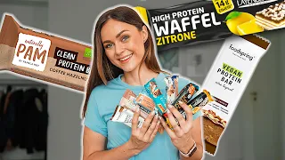 DM HAUL + Protein Riegel TASTE TEST 🤤 Darauf solltest du beim Kauf achten! Naturelly PAM Flop?