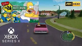 The Simpsons Hit & Run In 2022- Remastered X Box Series X 4K - 60Fps #retrogaming #retroarch