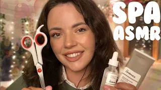 ASMR Spa Roleplay | Skincare, Lotion, Eyebrows, Haircut, Personal Attention