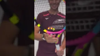 Rafael Nadal with New Racket 🔥🔥