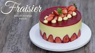 Fraisier: o famoso bolo de morango francês, lindo e delcioso | Receita Sandra Dias