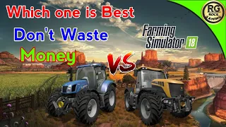 Fs18  jcb fastrac tractor vs New Holland tractor Comparison Farming simulator 18#  timelaps gameplay