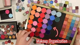 *super chill* Organize Makeup w/ Me! My Single Shadow Collection Needs Some Love... & WORK!!