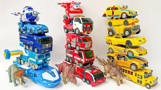 Bộ Sưu Tập ÔTÔ Đồ Chơi Biến Hình : Xe Cứu Hỏa Tàu Thuyền Xe Tải Robot Tobot Cứu Hộ JCB