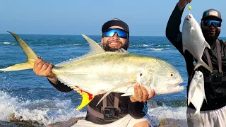 Jetty Fishing for Jack Crevalle and Pompano (Catch and Cook) Port Aransas Tx