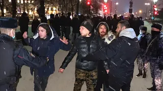 ЛЕВ ПРОТИВ - ТОЛПА ПЬЯНОГО БЫДЛА ПРОТИВ ПОЛИЦИИ