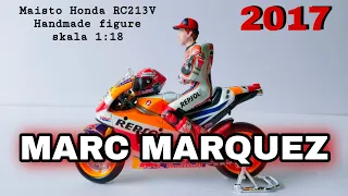 Diecast Maisto Honda RC213V And Miniatur figure Marc Marquez, 1/18 scale