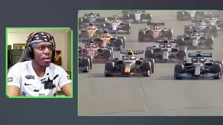 KSI reacts to Lewis Hamilton's lockup... | F1 meme