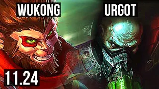 WUKONG vs URGOT (TOP) | 2/0/6, 2.5M mastery, 600+ games | NA Grandmaster | 11.24