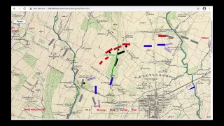 Gettysburg Animated Map, Day 1 - Version 2.0