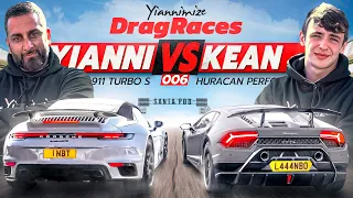 Yianni [911 Turbo S] vs Kean [Huracán Performante] | DRAG RACE 006