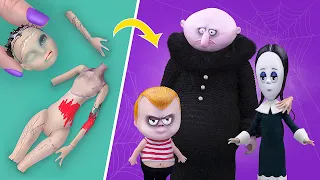 Nunca é Tarde Demais Para Bonecas! 8 DIYs da Família Addams Para Barbie e LOL
