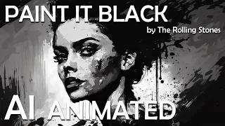 Paint It, Black by The Rolling Stones - AI animated clip