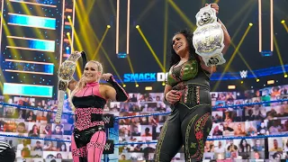 Go behind the scenes with Natalya & Tamina for their epic WWE Women’s Tag Team Championship victory