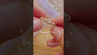 Flower beaded rings / bead rings , how to make bead rings.. #repost #flowerring