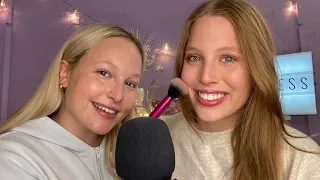 ASMR My Sister Does My Makeup ~ Whispering, Tapping and Scratching