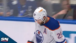 Oilers' Leon Draisaitl Scores Off Give-And-Go With Connor McDavid For Tying Goal