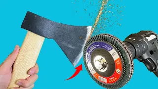 Special way to sharpen an ax as sharp as a Razor in 5 minutes!Razor sharp ideas from a handyman